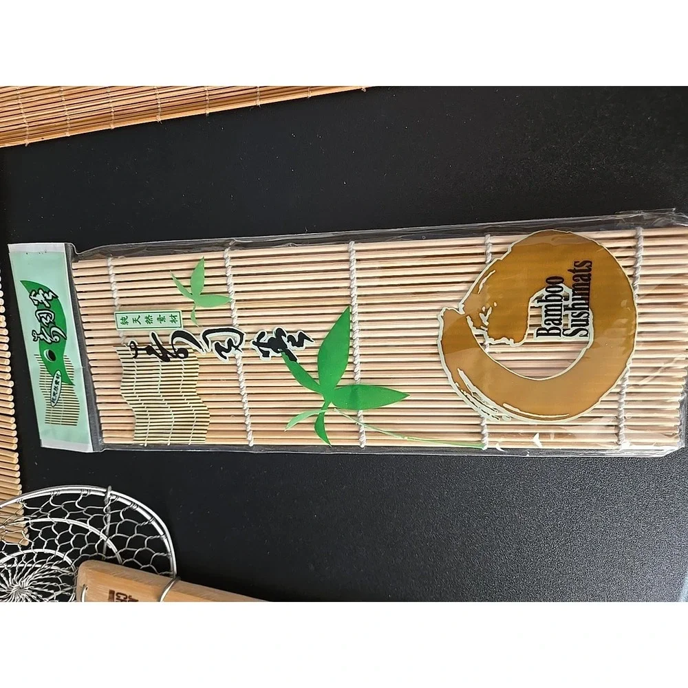 Tea Ceremony Mat Placemat Bamboo Matcha Spoon Sushi mat Strainer Trivet Boho Lot